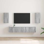 vidaXL TV Vägghylla 2 pcs Grå Sonoma 30 x 31 x 60 cm Konstruerat trä