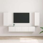 vidaXL TV Vägghylla 2 pcs Vit 30 x 31 x 80 cm Konstruerat trä