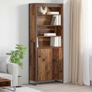 vidaXL Höga Skåp 2 pcs Gammalt trä 60 x 36 x 300 cm Konstruerat trä