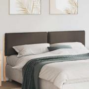 vidaXL Klädd sänggavel Naturlig och Ljus Grå 200 cm Massiv furu