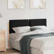 vidaXL Klädd sänggavel Naturlig och svart 160 cm Massiv furu