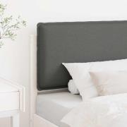 vidaXL Klädd sänggavel Vit och ljusgrå 100 cm Massiv furu