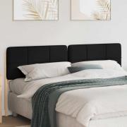 vidaXL Klädd sänggavel Brun och svart 200 cm Massiv furu