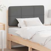 vidaXL Klädd sänggavel Brun och ljusgrå 75 cm Massiv furu