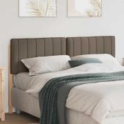 vidaXL Klädd sänggavel Brun och Taupe 160 cm Massiv furu