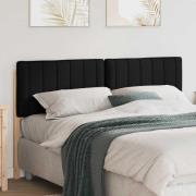 vidaXL Klädd sänggavel Brun och svart 150 cm Massiv furu