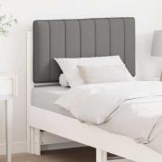 vidaXL Klädd sänggavel Vit och ljusgrå 80 cm Massiv furu