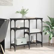 vidaXL med hylla med lagring Svart ek 80 x 29 x 75 cm Konstruerat trä