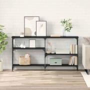 vidaXL Konsolbord Svart Ek 150 x 29 x 76,5 cm Konstruerat trä