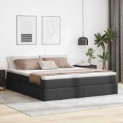 vidaXL Förvaringssäng med madrass Svart 180 x 200 cm Konstläder
