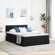 vidaXL Förvaringssäng med madrass Svart 140 x 200 cm Sammet