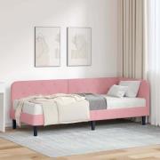 vidaXL Hörn Sängram Rosa 80 x 200 cm Sammet