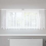 vidaXL Spetsgardin med gardiner Vit 200 x 120 cm Polyester