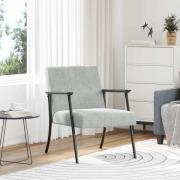 vidaXL fåtölj Ljusgrå 59 x 75 x 78 cm Sammet