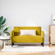 vidaXL Loveseat soffa gul 109 cm sammet