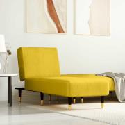vidaXL Schäslong gul sammet