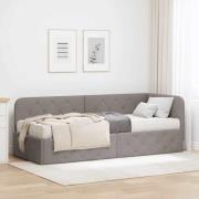 vidaXL Hörn Sängram Taupe 80 x 200 cm tyg