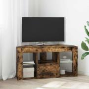 vidaXL Hörn LED TV-skåp Rökt ek 100 x 40 x 50 cm Konstruerat trä