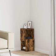 vidaXL Hörnskåp Vit 25,5x25x55cm Konstruerat trä