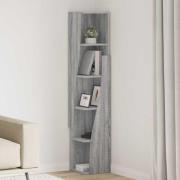 vidaXL Hörnskåp Vit 27,5x27x140cm Konstruerat trä