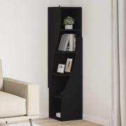 vidaXL Hörnskåp Svart 32x32x140cm Konstruerat trä