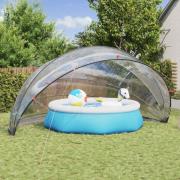 vidaXL Poolkupol Transparent 592 x 590 x 275 cm PVC