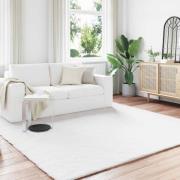 vidaXL Fusk-kaninpälsmatta Olite Vit 200 x 200 cm Polyester