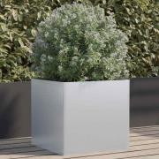 vidaXL Odlingslåda silver 49x47x46 cm galvaniserat stål