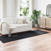 vidaXL Fusk-kaninpälsmatta Olite Svart 80 x 250 cm Polyester