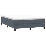 vidaXL Resårsäng utan madrass mörkgrå 160x210 cm sammet