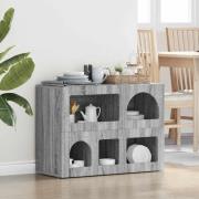 vidaXL Sideboard Grå Sonoma 80,5 x 35 x 59 cm Konstruerat trä