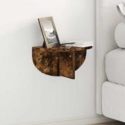 vidaXL Vägg hylla Väggmonterad Rökt ek 38 x 19 x 19 cm Konstruerat trä