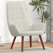 vidaXL Vilstol gräddvit sammet