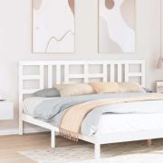 vidaXL Sänggavel vit 206x4x100 cm massiv furu