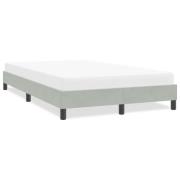 vidaXL Sängram utan madrass ljusgrå 120x210 cm sammet