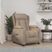vidaXL Elektrisk reclinerfåtölj cappuccino konstläder