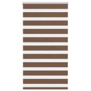 vidaXL Rullgardin zebra brun 80x100 cm tyg bredd 75,9 cm polyester