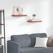 vidaXL Vägg hylla 2 pcs Röd 40 x 23,5 x 4 cm Konstruerat trä