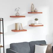 vidaXL Vägg hylla 4 pcs Röd 40 x 23,5 x 4 cm Konstruerat trä