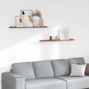 vidaXL Vägg hylla med hylla 2 pcs Röd 100 x 9 x 3 cm Konstruerat trä