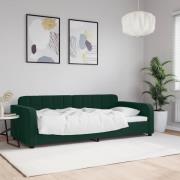 vidaXL Dagbädd mörkgrön 90x200 cm sammet