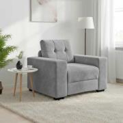 vidaXL Soffstol ljusgrå 60 cm sammet