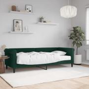 vidaXL Dagbädd med madrass mörkgrön 80x200 cm sammet