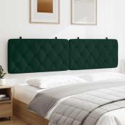 vidaXL Headboard Cushion Dark Green 200 cm Velvet