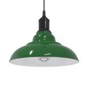 vidaXL Taklampa höjdjusterbar E27 glans grön Ø 31 cm metall