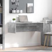 vidaXL Väggmonterat skrivbord Väggmonterad Betonggrå 100 x 45 x 30 cm