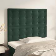 vidaXL Sänggavel mörkgrön 80x5x118/128 cm sammet