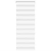 vidaXL Rullgardin zebra vit 55x150 cm tyg bredd 50,9 cm polyester