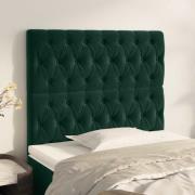 vidaXL Sänggavel mörkgrön 90x7x118/128 cm sammet