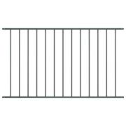 vidaXL Staketpanel Pulverlackerad stål 1,63x1,25 m antracit
